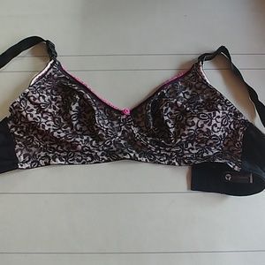 Black Lace Overlay Nursing Bra